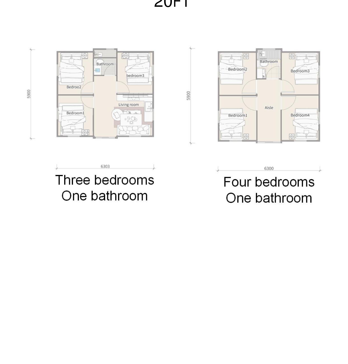 20FT floor plan layout 3